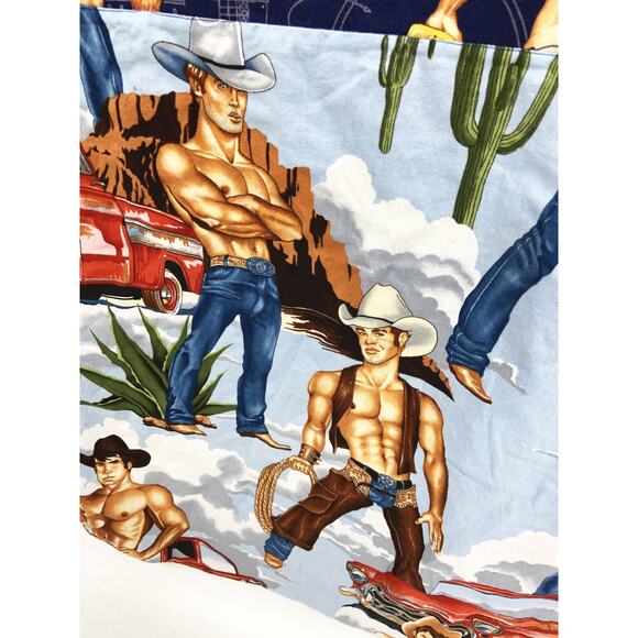 Pride YMCA Bed Runner Cowboy Construction Worker Fireman 80" x 26.5" - Picture 11 of 12